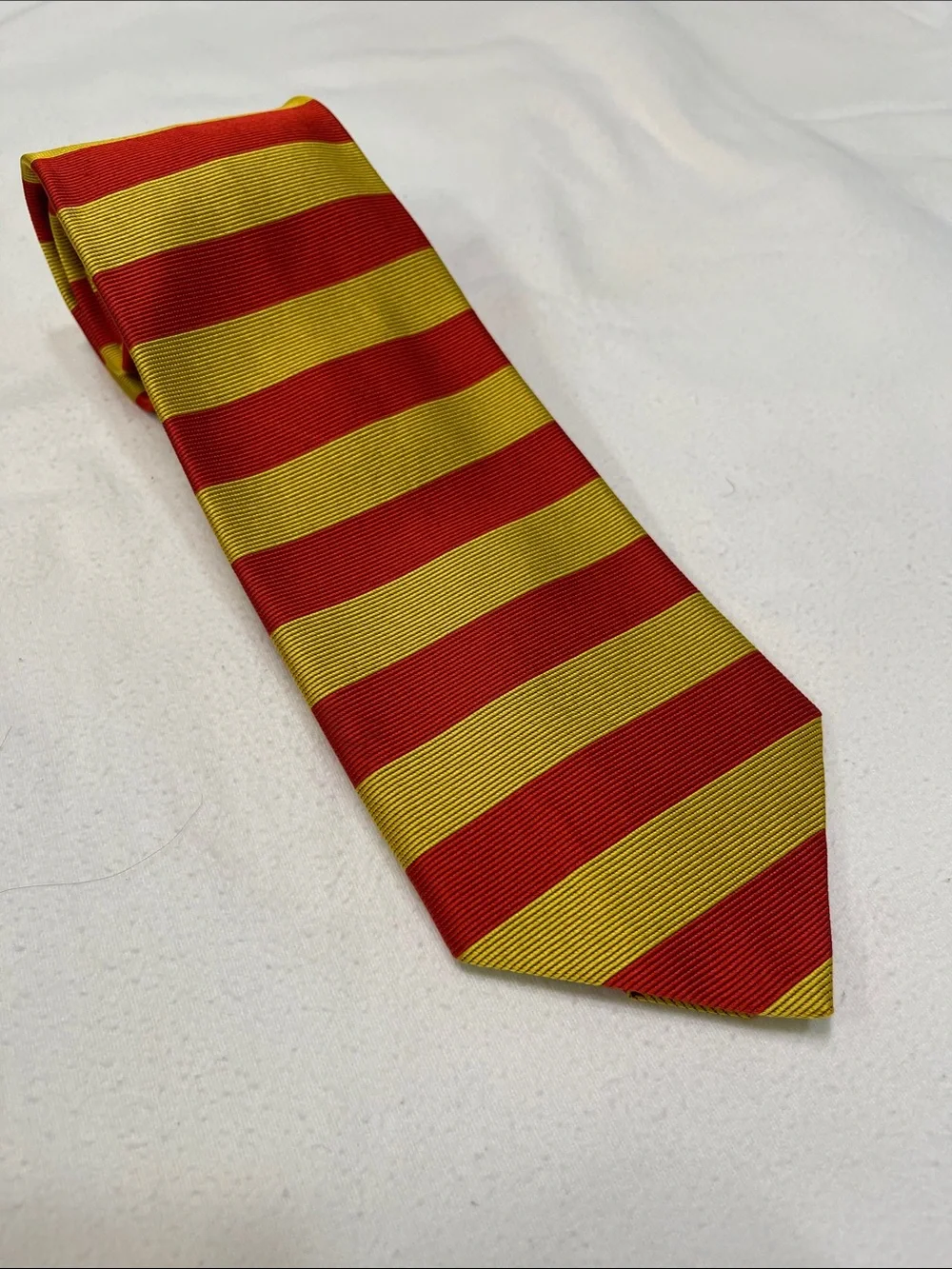 Vintage Brooks Brothers Orange and Yellow Bold Striped Silk Tie